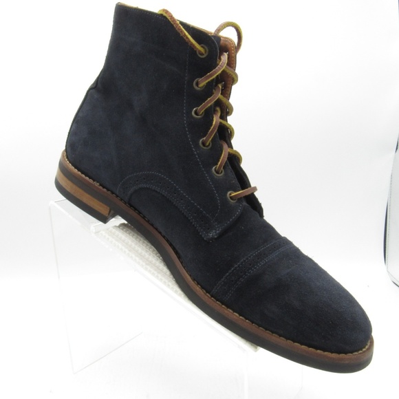 SuitSupply Sz 11 Black Suede Cap Toe Boots C3B B13 main image 7